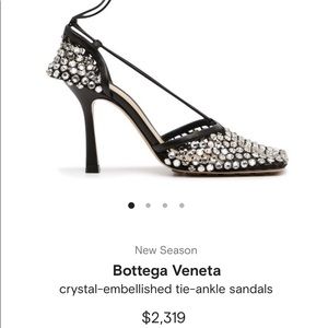 EGO Genoa Diamante Detail Lace Up Square Court Heel Black Fishnet